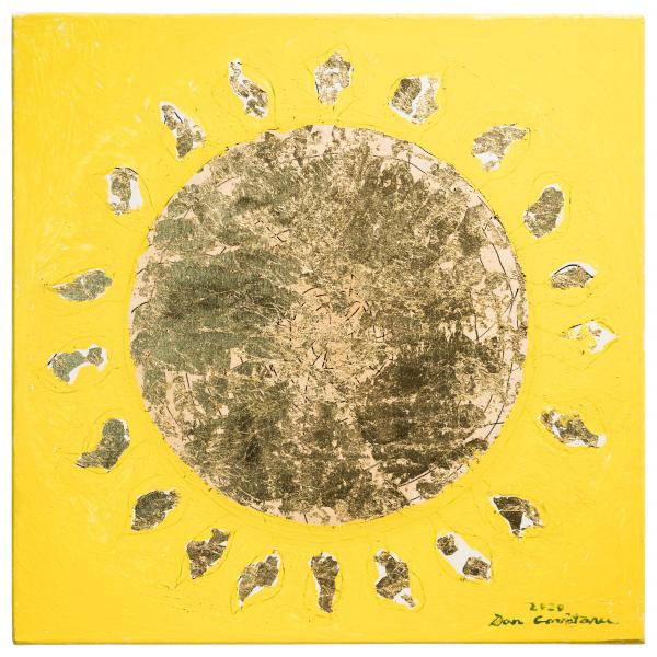 <p>DAN COVĂTARU – <em>Floarea soarelui (Răsărita)</em>, 50x50 cm, tehnică mixtă/ pânză, 2020</p>
